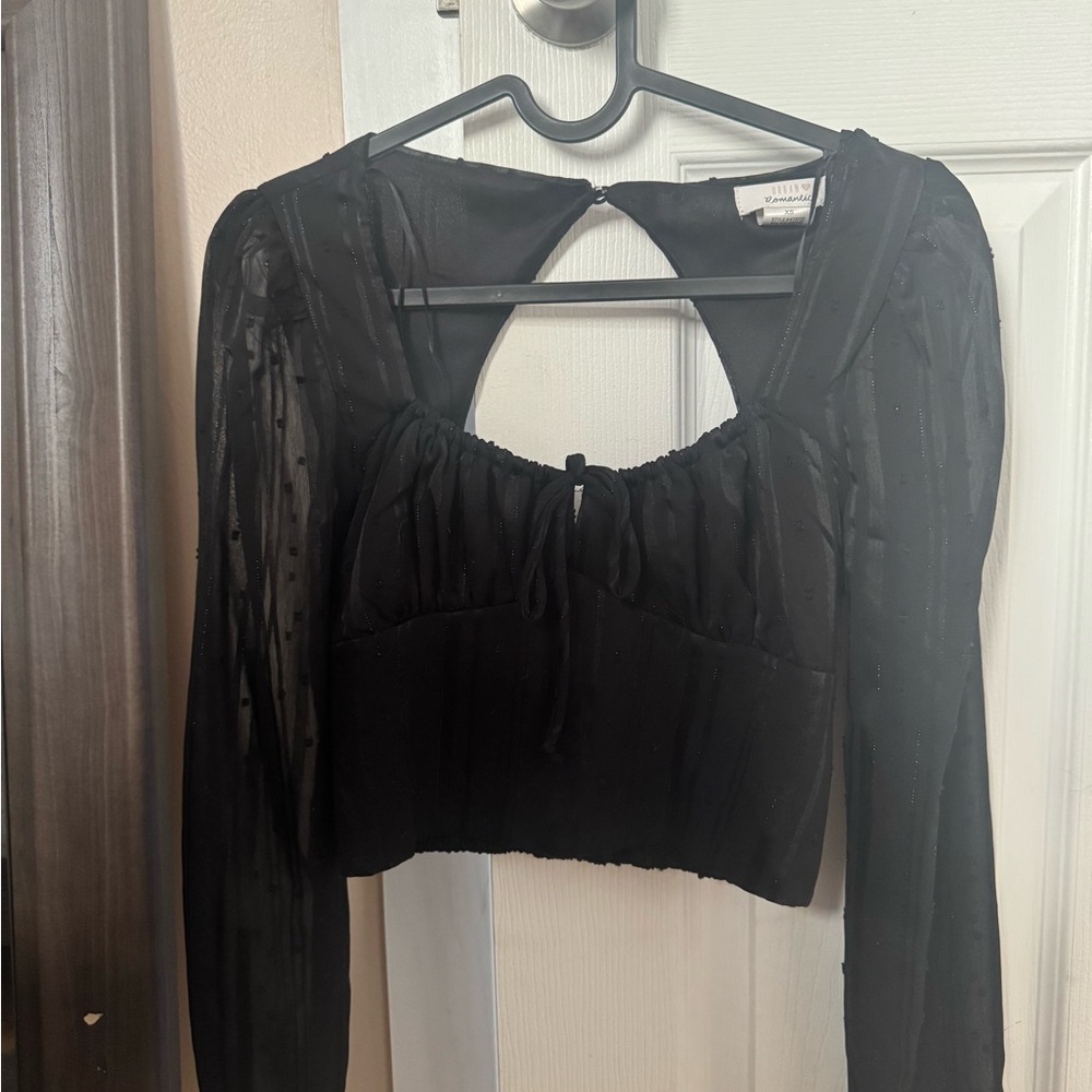 Elegant Black Sheer Top